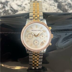 Michael Kors Two-Tone Gold and Silver Women's Watch